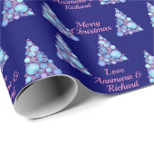 Roze kerstboom met naam ompakken papier (Rol Hoek)