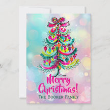 Roze Kerstboom met Regenboog Pride
