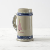 Roze kerstboom met ster bierpul (Voorkant links)