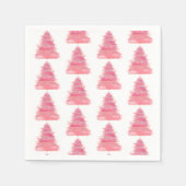 Roze kerstboom met Waterverf Servet (Voorkant)