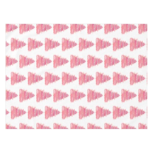 Roze kerstboom met Waterverf Tafelkleed (Voorkant (Horizontaal))