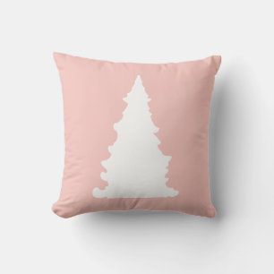 Roze kerstboom minimalistisch silhouet kussen