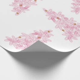 Roze kerstboom Moderne vakantiebomen Cadeaupapier