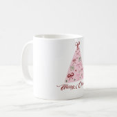 Roze Kerstboom Mok (Voorkant links)