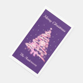Roze Kerstboom Naam Aangepast Servet (Hoek)