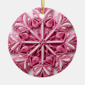 Roze kerstboom Ornament (Voorkant)