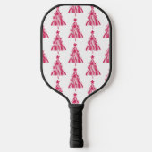 Roze kerstboom pickleball paddle (Voorkant)