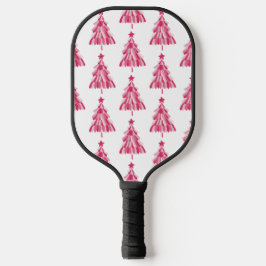 Roze kerstboom pickleball paddle
