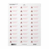 Roze kerstboom retouradres etiket (Full Sheet)