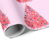 Roze kerstboom roze inpakpapier (Rol Hoek)