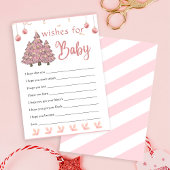Roze Kerstboom Santa Wishes voor Baby Game Kaart