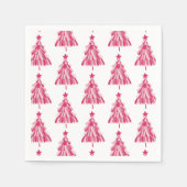 Roze kerstboom servet (Voorkant)