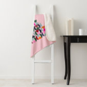 Roze kerstboom sherpa deken (In situ)