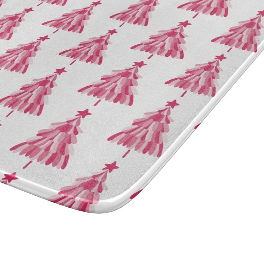 Roze kerstboom snijplank (Hoek)