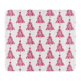 Roze kerstboom snijplank