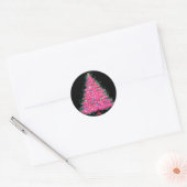 Roze Kerstboom Sticker, Kerst sticker (Envelop)