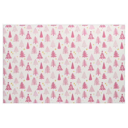 Roze kerstboom stof (Fat Quarter)