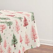  roze kerstboom tafelkleed (Voorbeeld)