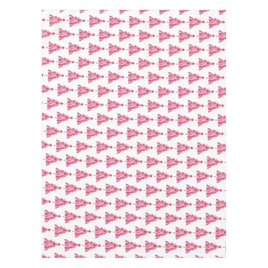 Roze kerstboom tafelkleed (Voorkant)