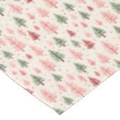  roze kerstboom tafelkleed (Gekanteld)