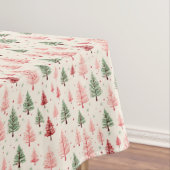  roze kerstboom tafelkleed (Voorbeeld)