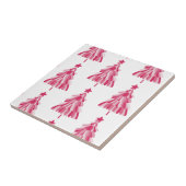 Roze kerstboom tegeltje (Zijkant)