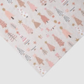 Roze kerstboom tissuepapier (Detail)