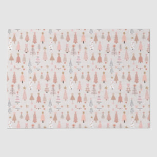 Roze kerstboom tissuepapier