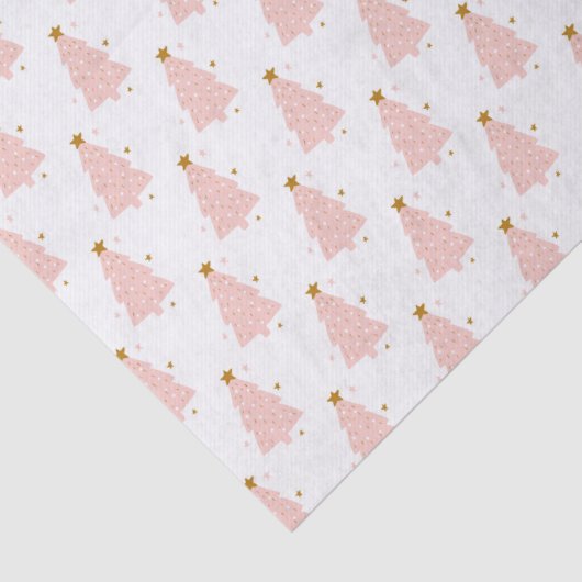 Roze kerstboom tissuepapier (Detail)
