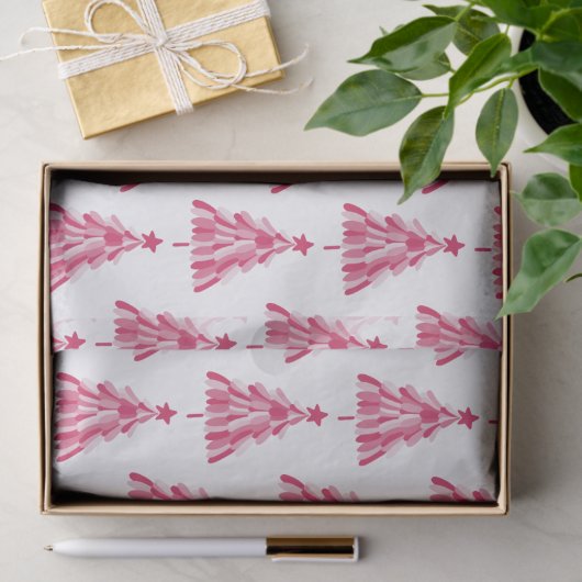Roze kerstboom tissuepapier (Geschenk)