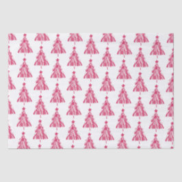 Roze kerstboom tissuepapier