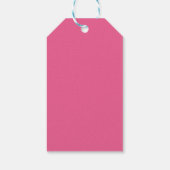 Roze kerstboom trendy preppy esthetiek cadeaulabel (Achterkant)