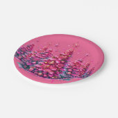 Roze kerstboom trendy preppy esthetiek papieren bordje (Gekanteld)