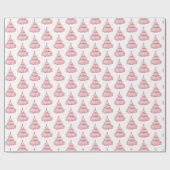 Roze Kerstboom Vakantie Kerstmis Cadeaupapier (Vlak)