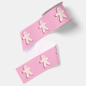 Roze kerstboom van peperkoek grosgrain lint (Achterkant)