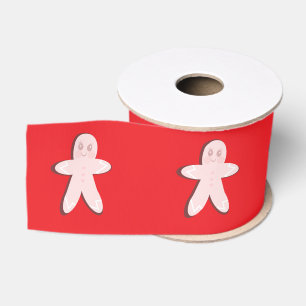 Roze kerstboom van peperkoek grosgrain lint