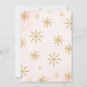 Roze Kerstboom Winter Onederland Verjaardag Kaart (Achterkant)