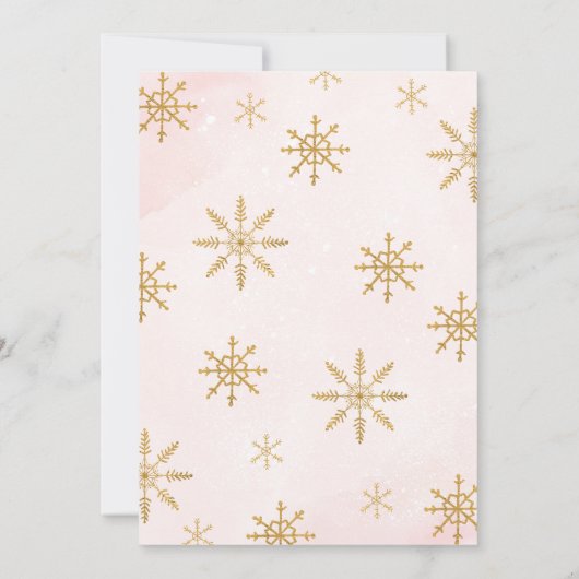 Roze Kerstboom Winter Onederland Verjaardag Kaart (Achterkant)