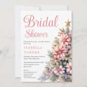 Roze | Kerstboom Winter Vrijgezellenfeest Kaart (Voorkant)