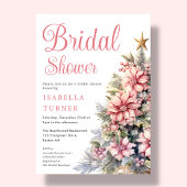 Roze | Kerstboom Winter Vrijgezellenfeest Kaart