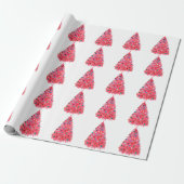 Roze kerstboom wit inpakpapier (Uitgerold)