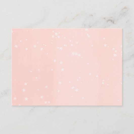 Roze kerstboomboeken voor gouden meisjes voor baby informatiekaartje (Achterkant)