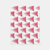  roze kerstboomgaard fleece deken (Voorkant)