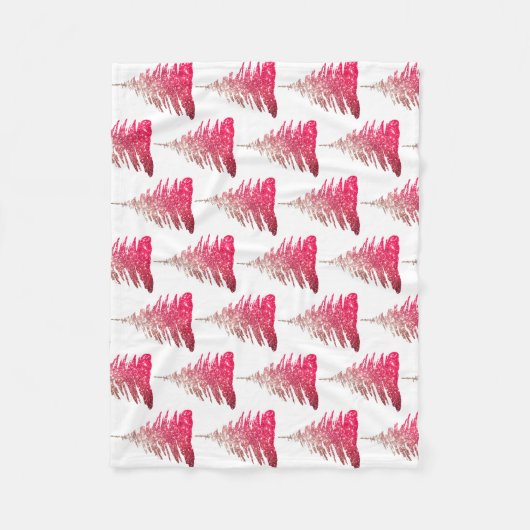 roze kerstboomgaard fleece deken (Voorkant)