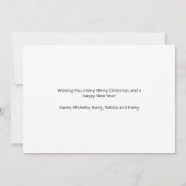  roze kerstboomkaars feestdagenkaart (Achterkant)