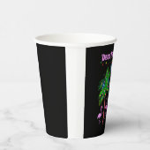 Roze kerstboompalmen met roze flamingos - Tropisch Papieren Bekers (Rechts)