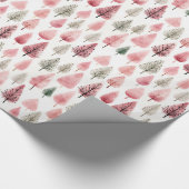 Roze kerstboompapier cadeaupapier (Hoek)