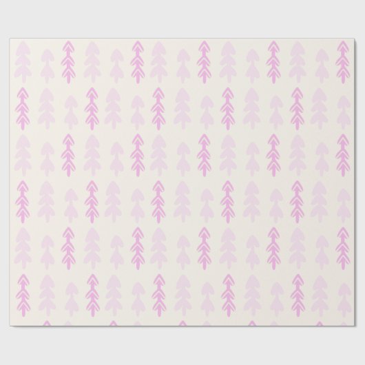 Roze kerstboompapier cadeaupapier (Vlak)