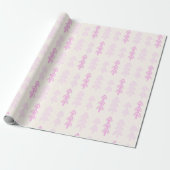 Roze kerstboompapier cadeaupapier (Uitgerold)