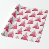 Roze kerstboompapier voor de rotzooi cadeaupapier (Uitgerold)